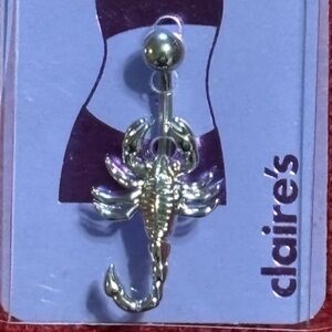 Scorpion Belly Naval Ring Piercing 14G 1.6mm Stainless Steel Post Claire’s